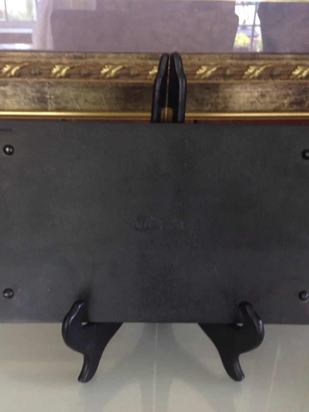 Vintage Decorative Mirror with Ornate Frame Black/Gold